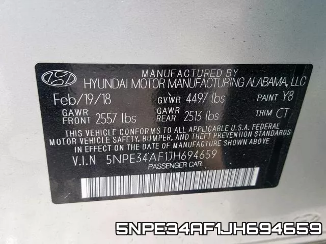 5NPE34AF1JH694659 фото 2