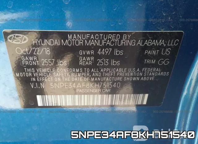 5NPE34AF8KH751540 фото 10