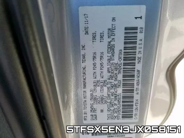 5TFSX5EN3JX058151 фото 2
