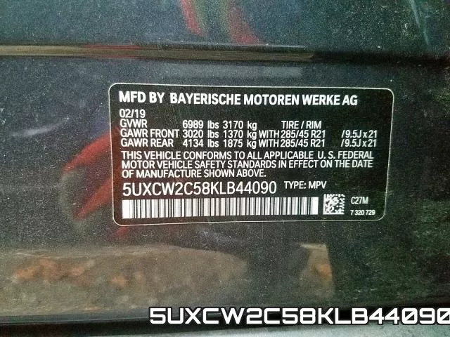 5UXCW2C58KLB44090 фото 2
