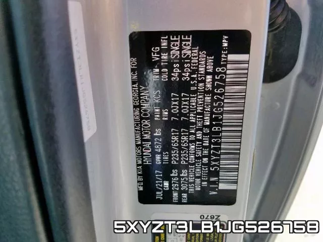 5XYZT3LB1JG526758 фото 2