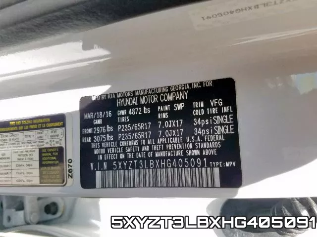 5XYZT3LBXHG405091 фото 2