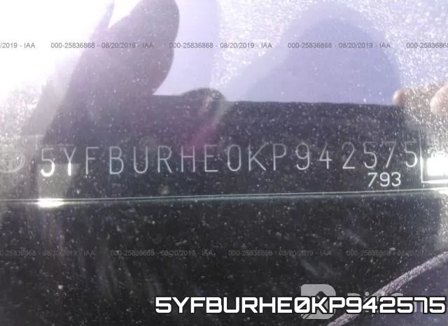 5YFBURHE0KP942575 фото 10