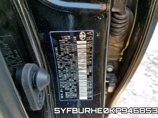 5YFBURHE0KP946853 фото 2