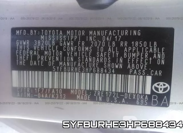 5YFBURHE3HP688434 фото 10