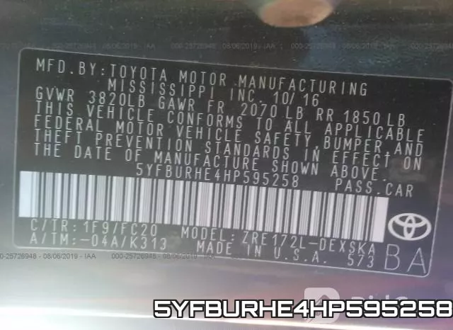5YFBURHE4HP595258 фото 10