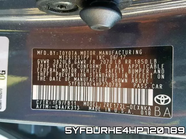 5YFBURHE4HP720789 фото 2