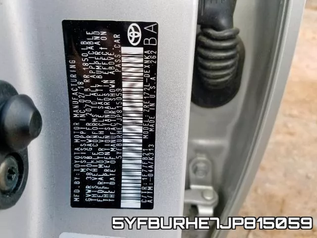 5YFBURHE7JP815059 фото 2