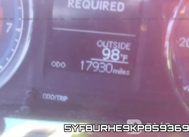 5YFBURHE9KP859369 фото 8