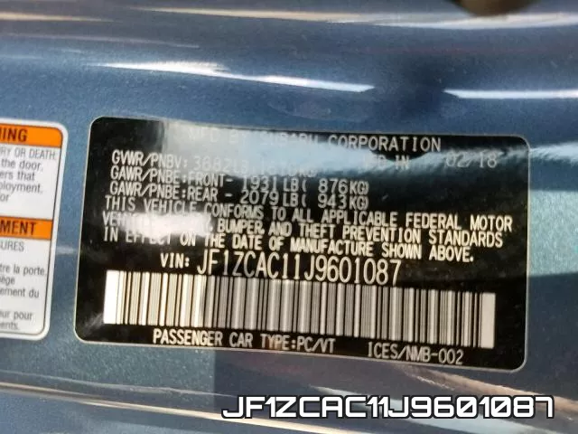 JF1ZCAC11J9601087 фото 2