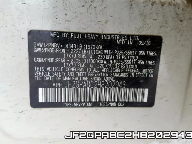 JF2GPABC2H8202943 фото 2