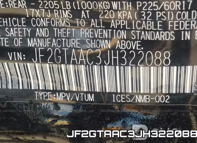 JF2GTAAC3JH322088 фото 10