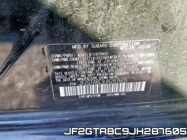 JF2GTABC9JH287605 фото 2