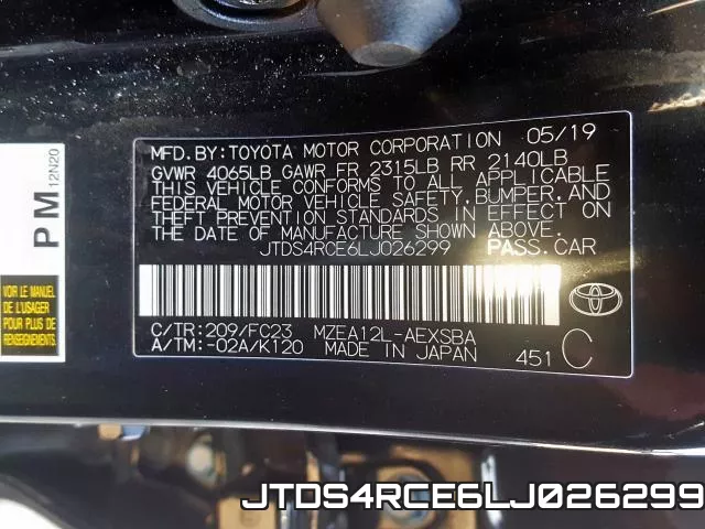JTDS4RCE6LJ026299 фото 2