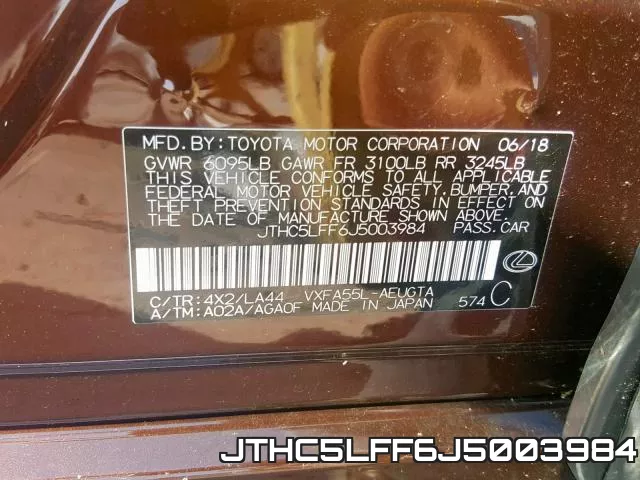 JTHC5LFF6J5003984 фото 2