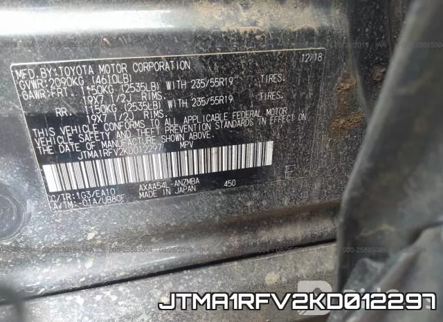 JTMA1RFV2KD012297 фото 9