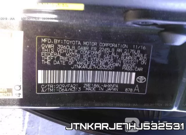 JTNKARJE7HJ532531 фото 10