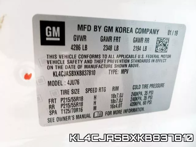 KL4CJASBXKB837810 фото 2