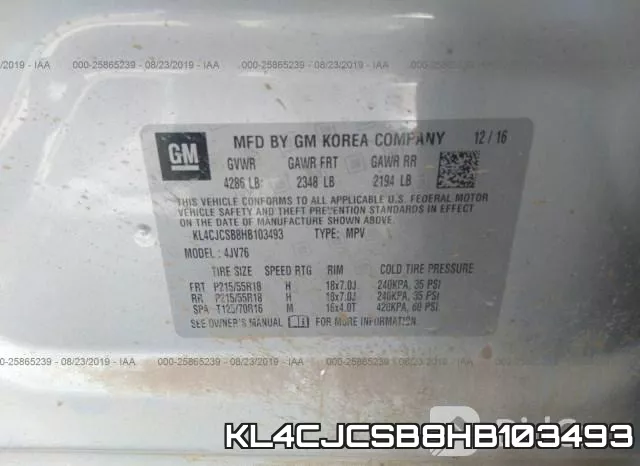 KL4CJCSB8HB103493 фото 10