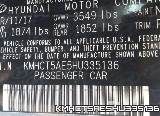 KMHCT5AE5HU335136 фото 10