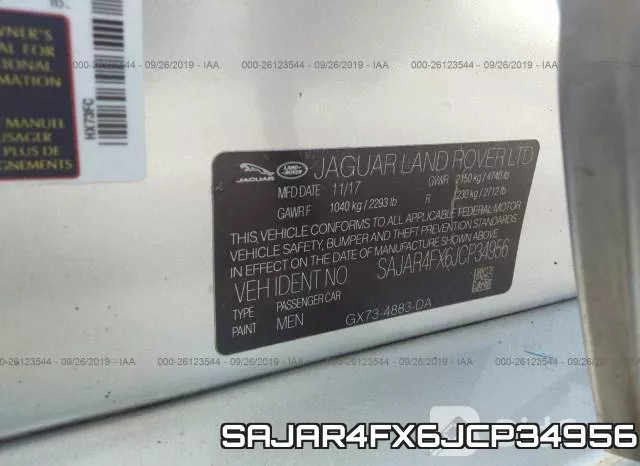 SAJAR4FX6JCP34956 фото 10
