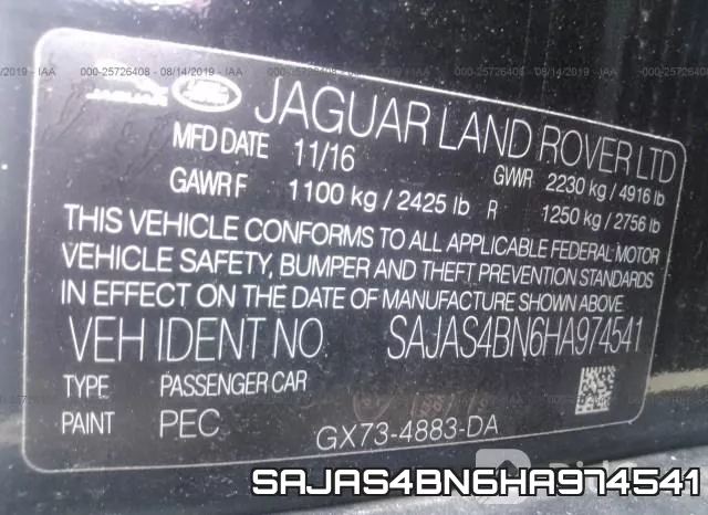 SAJAS4BN6HA974541 фото 10
