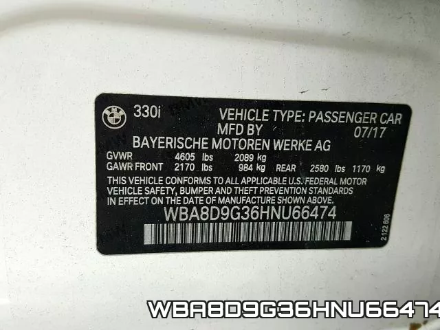 WBA8D9G36HNU66474 фото 2