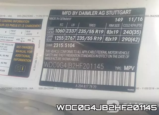 WDC0G4JB2HF201145 фото 10