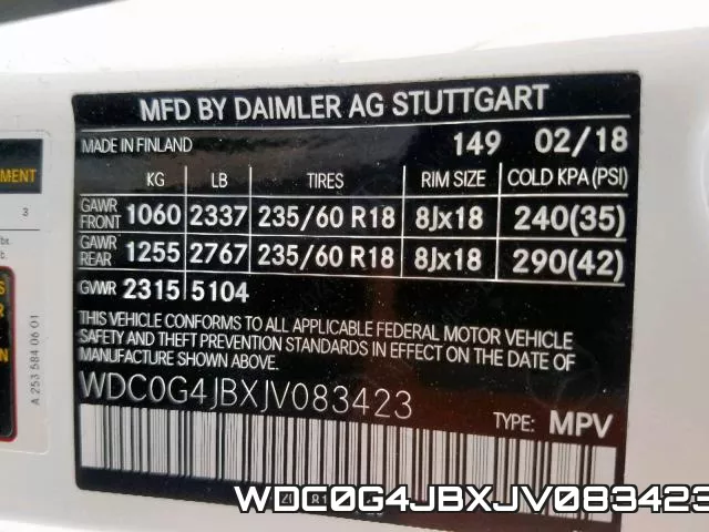 WDC0G4JBXJV083423 фото 2