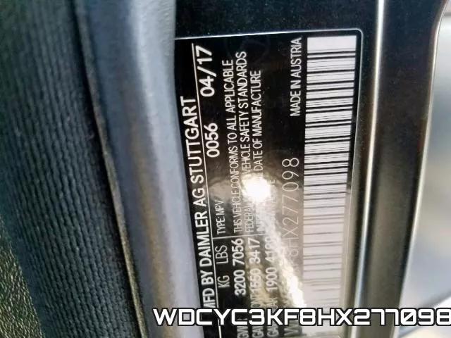 WDCYC3KF8HX277098 фото 2