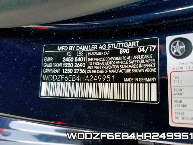 WDDZF6EB4HA249951 фото 2