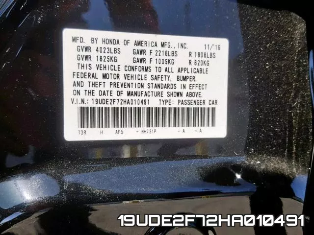 19UDE2F72HA010491 фото 2