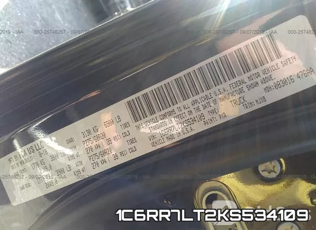 1C6RR7LT2KS534109 фото 10