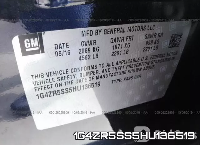 1G4ZR5SS5HU136519 фото 9