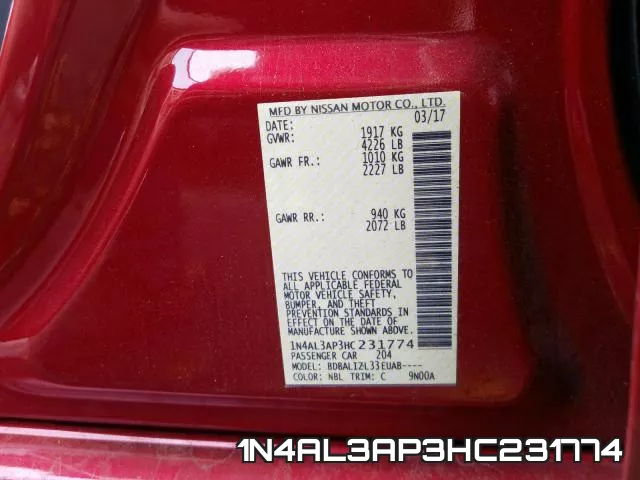 1N4AL3AP3HC231774 фото 2