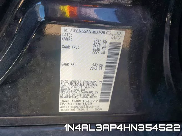 1N4AL3AP4HN354522 фото 2