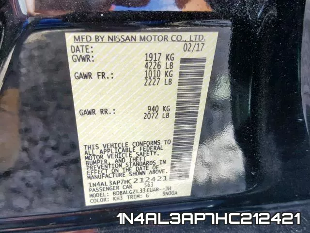 1N4AL3AP7HC212421 фото 2