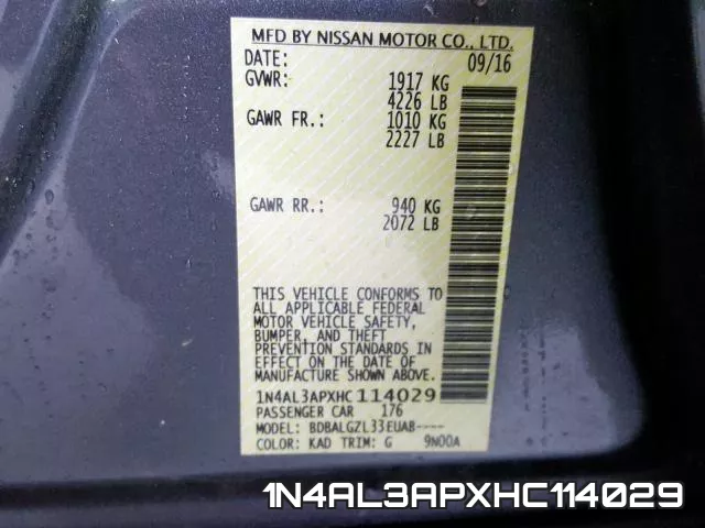 1N4AL3APXHC114029 фото 2