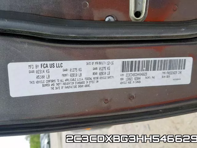 2C3CDXBG3HH546629 фото 2