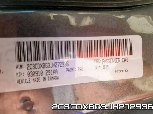 2C3CDXBG3JH272936 фото 2