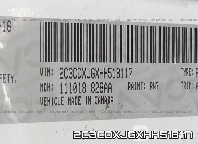2C3CDXJGXHH518117 фото 10