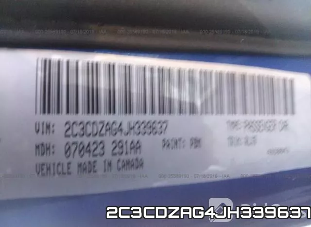 2C3CDZAG4JH339637 фото 10