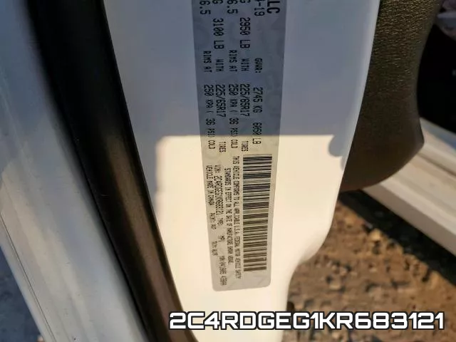 2C4RDGEG1KR683121 фото 2