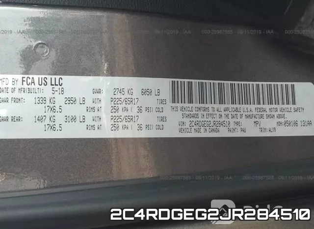 2C4RDGEG2JR284510 фото 10