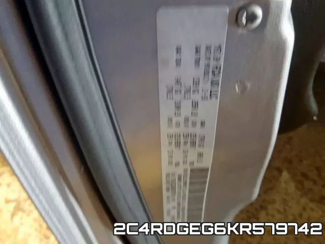 2C4RDGEG6KR579742 фото 2