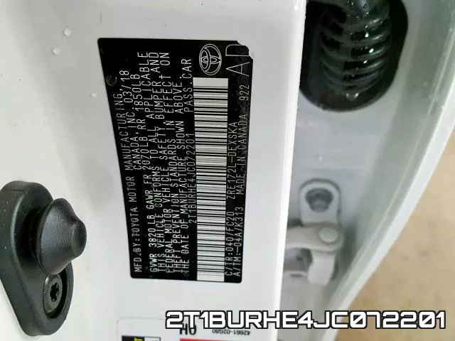 2T1BURHE4JC072201 фото 2