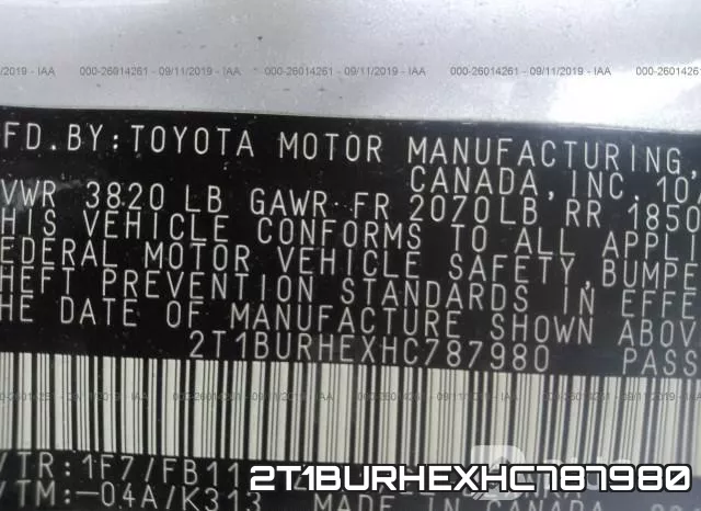 2T1BURHEXHC787980 фото 10
