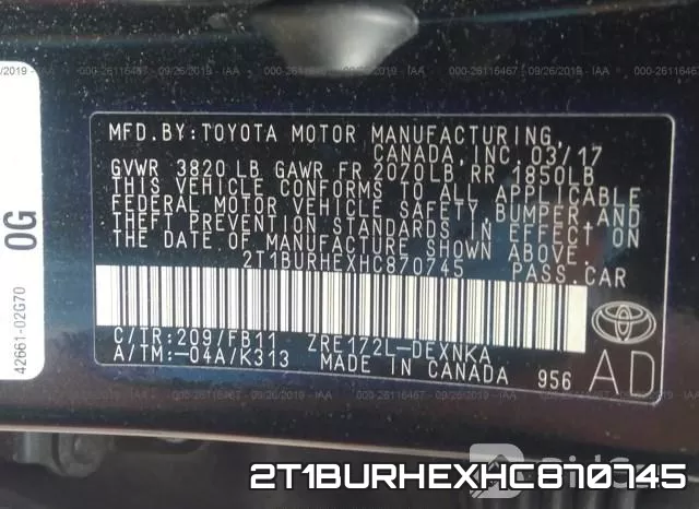 2T1BURHEXHC870745 фото 10