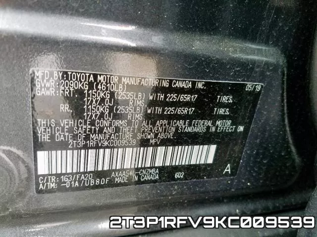 2T3P1RFV9KC009539 фото 2