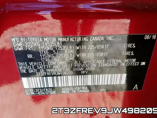 2T3ZFREV9JW498209 фото 2